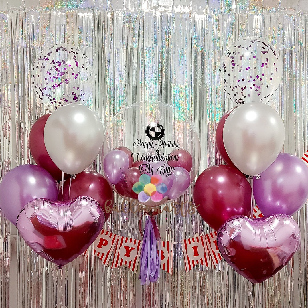 24“ PURPLE BUBBLE BALLOON