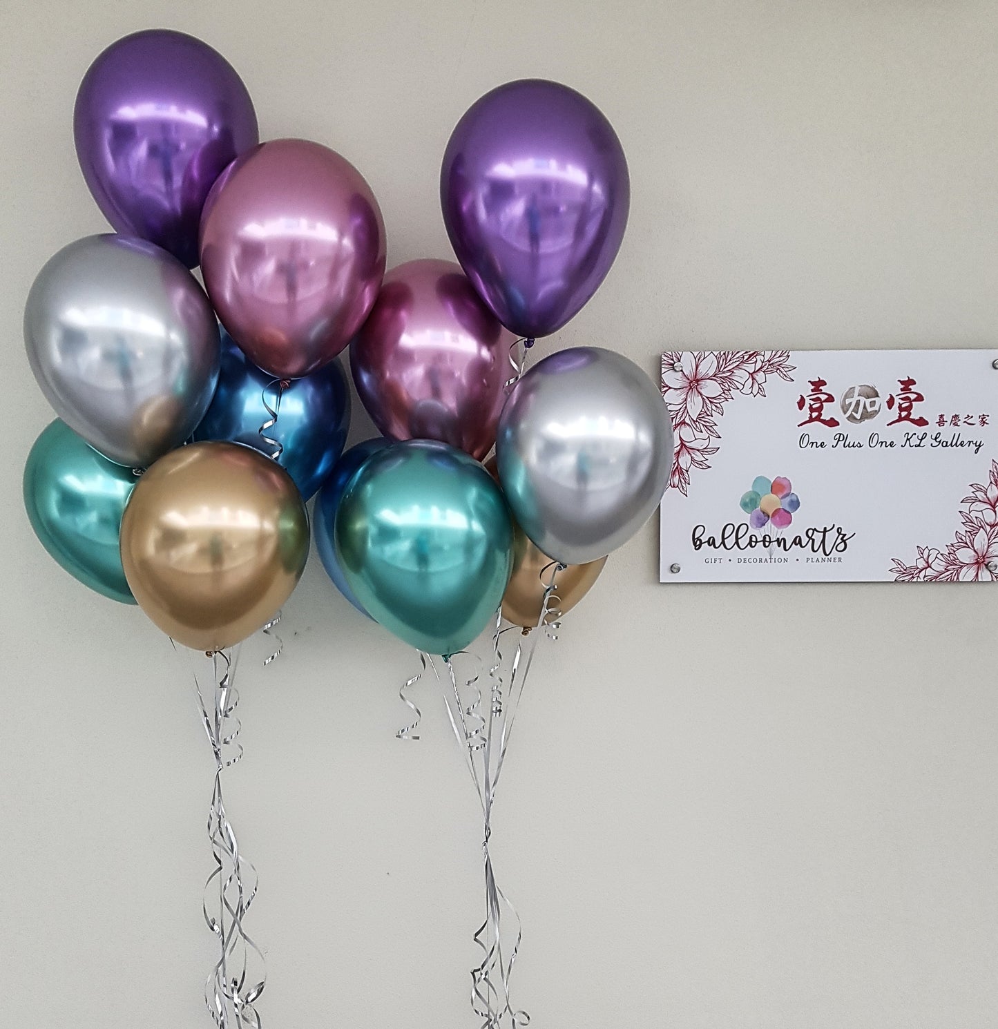 2 Bouquet Colorful Chrome Balloon