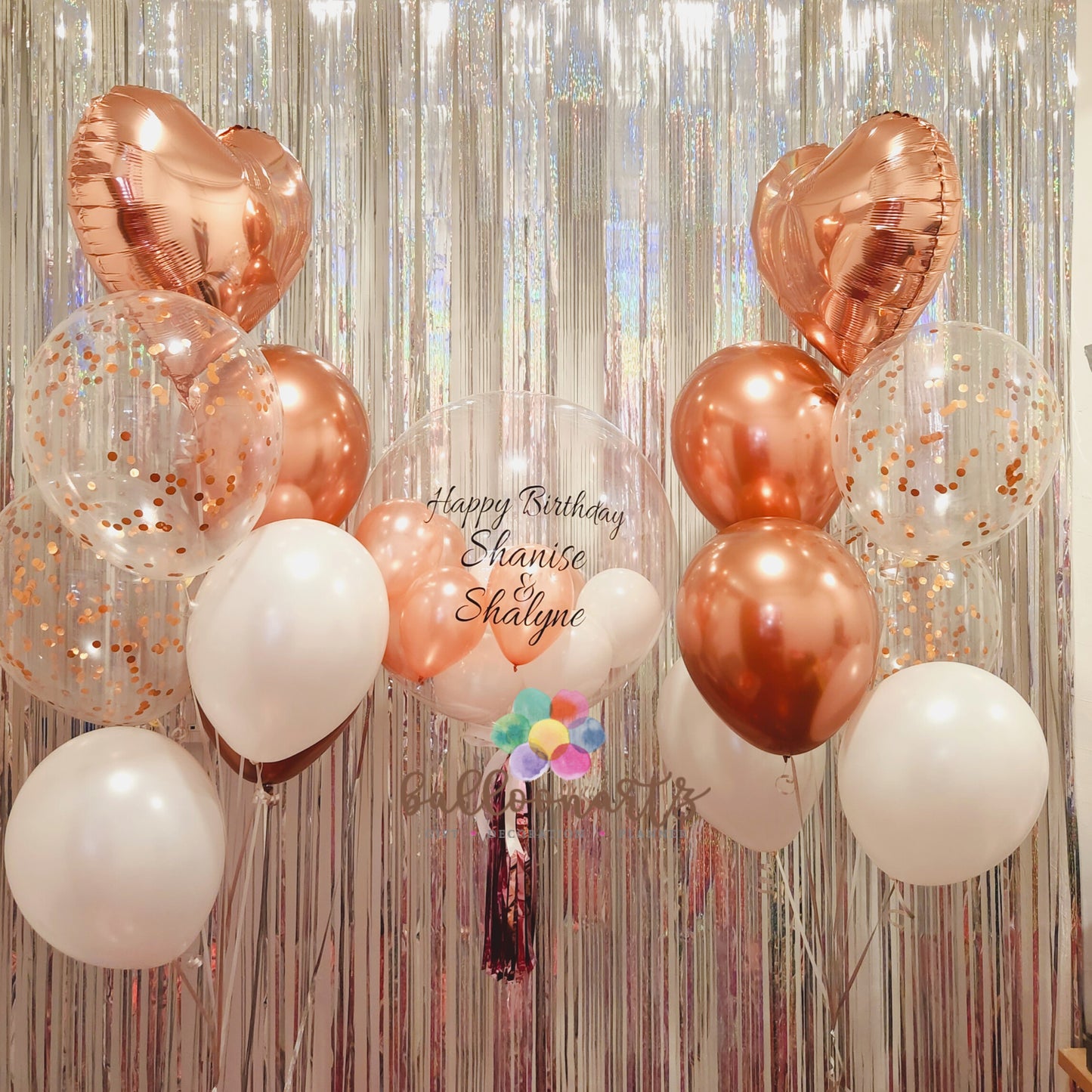24“ CHROME ROSE GOLD BUBBLE BALLOON