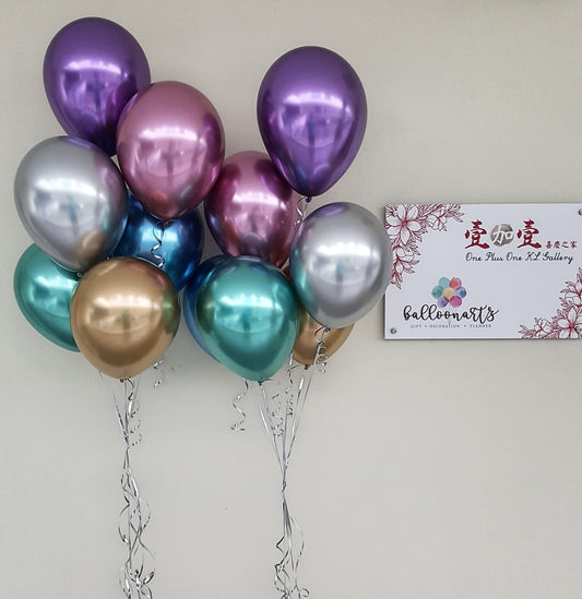 2 Bouquet Colorful Chrome Balloon